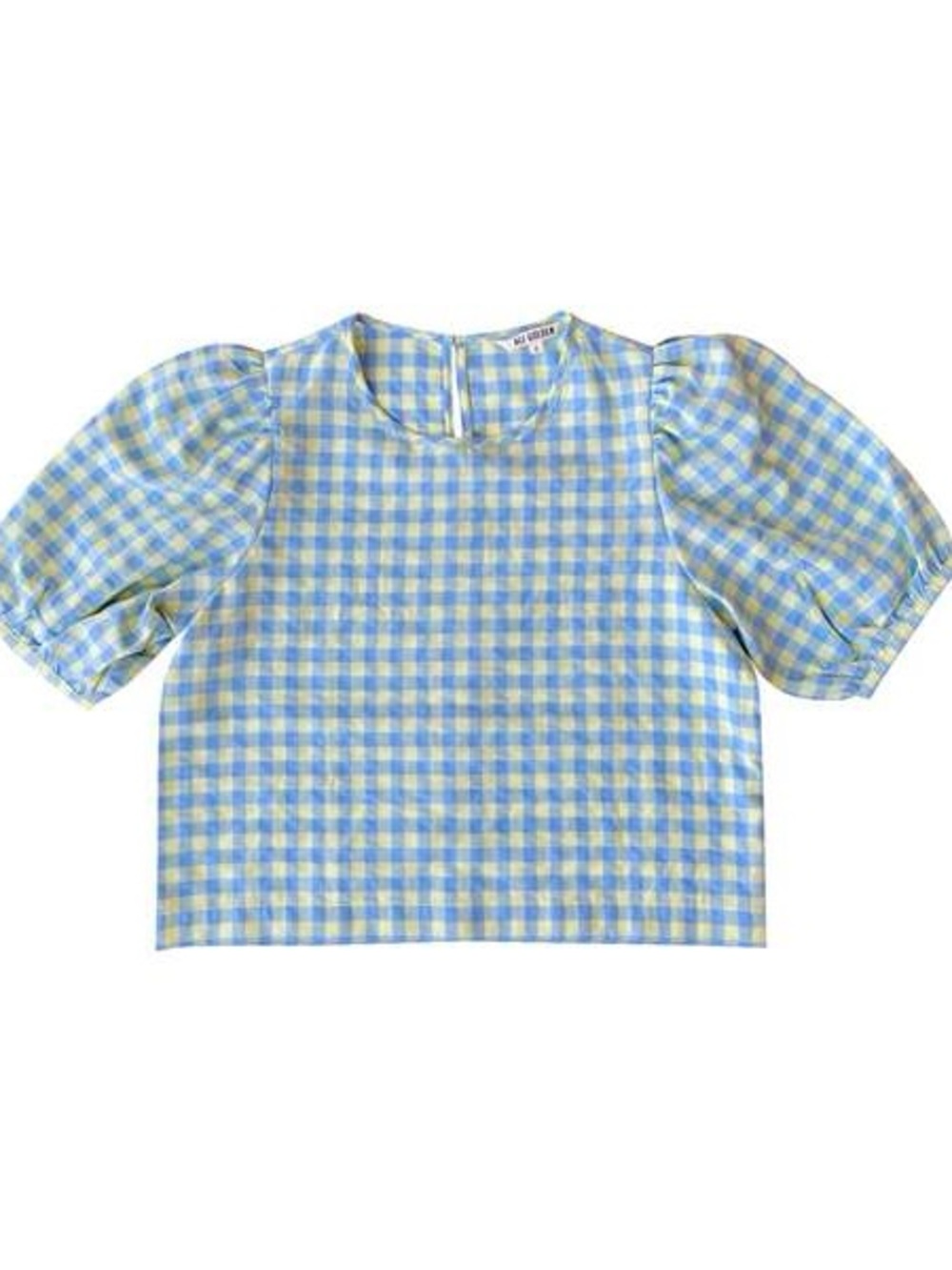 Ali Golden Gingham Puff Sleeve Top